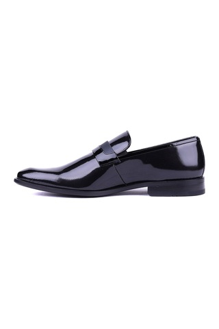 Shoetyle - Hakiki Rugan Deri Siyah Renk Klasik Erkek Ayakkabı - 900-2602-1487
