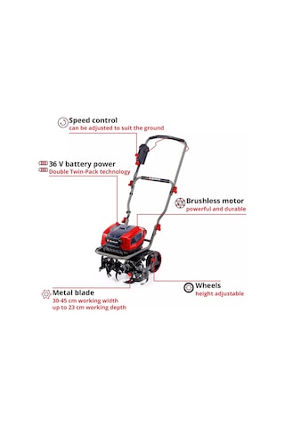 Einhell GP-CR 36/45 Li E BL- Solo Akülü Çapa Makinası