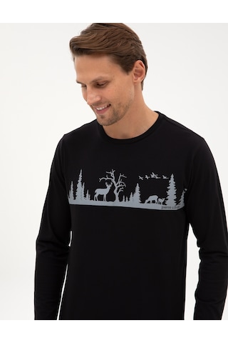 Pierre Cardin Erkek Siyah Pijama Takım 50322636-001 Siyah