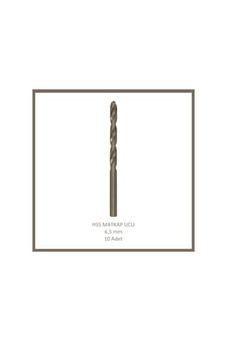 Hss Matkap Ucu 6,5 Mm, Metal, Ahşap, Plastik İçin 10 Adet