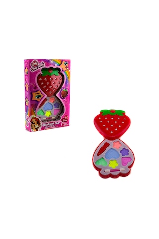 Çocuk Makyaj Seti Sürülebilir Makyaj Set Mini Çilek Makyaj Set