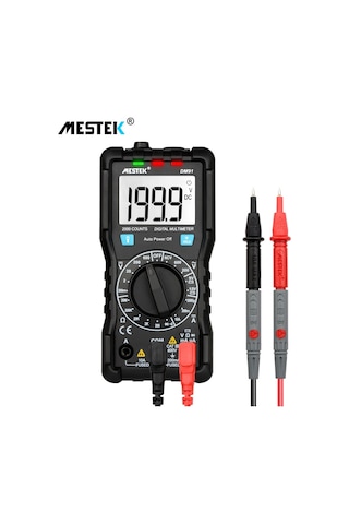 Dm91-mestek Dm91/dm91a/dm91s Dijital Multimetre 9999 Sayısı Ac/dc Ampermetre Voltmetre Ohm Gerilim Ölçer Hfe Nvc Kapasitans Test Cihazı