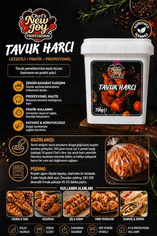 Koruyucusuz Özel Baharat Karışımı Fırında Tavuk Harcı 750 G