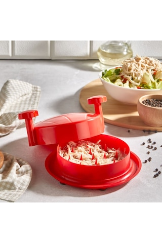 Pratik Tavuk Ve Pişmiş Sebze Parçalama Didikleme Aleti Pratik Et Tavuk Tiftikleme Aleti Kırmızı