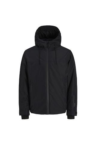 Jack & Jones Erkek Bagcik Ayarli Kapüsonlu Su Geçirmez Ceket - Fusion - 12299783 Siyah