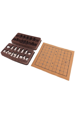 Dolıty Vintage Stereoskopik Çin Satrancı Katlanır Satranç Oyuncak