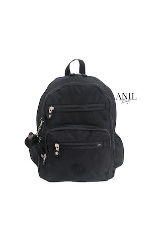 Anılbags Krinkıl Siyah Kumaş Suya Dayanıklı Klinkır Sırt Çantası/laptop Siyah