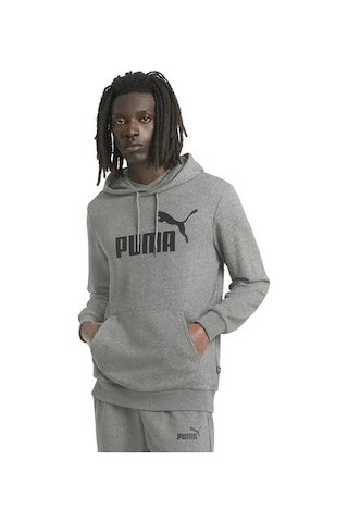 Puma Ess Big Logo Hoodie Erkek Sweatshırt-gri
