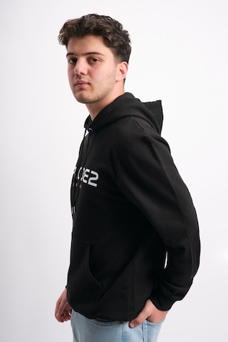 We&me Oversize Geniş Kalıp Baskılı Kapüşonlu Erkek Sweatshirt Turuncu
