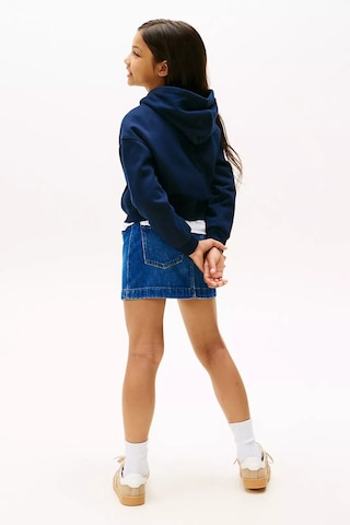 Kız Çocuk Rahat Kalıp Taşlı Amblemli Kapüşonlu Sweatshirt - Lacivert Dark Night Navy