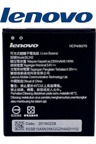 Lenovo A6000 / Vibe C Batarya Pil Bl242