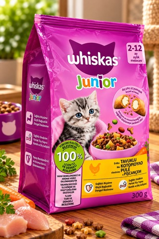 Whiskas Junior Yavru Kedi Maması Etli Sebzeli Tavuklu