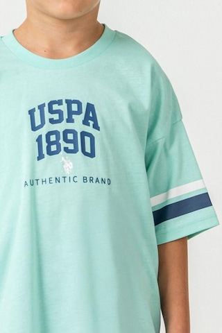 U.S. Polo Assn. Erkek Çocuk 2 Li Bermuda T-şhirt Takım Yeşil-2306 Yeşil