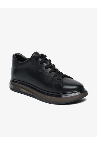 Greyder 64650 6y Siyah Hakiki Deri Erkek Sneaker Deri Spor Ayakkabı Siyah