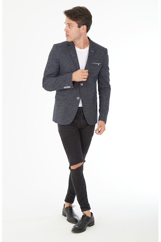 Sposo 5103 Dar Kalıp Örme Kumaş Lacivert Erkek Blazer Ceket Lacivert