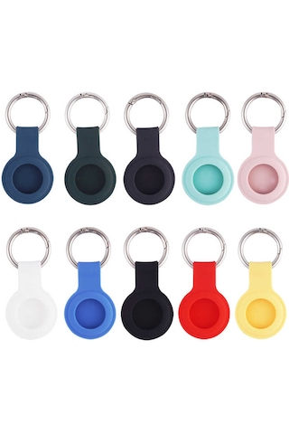 Noktaks - Airtag Uyumlu Silikon Anahtarlık - 01 - Turkuaz