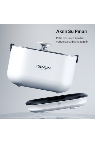 Xenon Smart Kedi Su Pınarı | Bataryalı, Çelik Su Tepsili, Kablosuz, Sensörlü, 5200mAh, 2.5Lt, Su Çeşmesi (X8653)