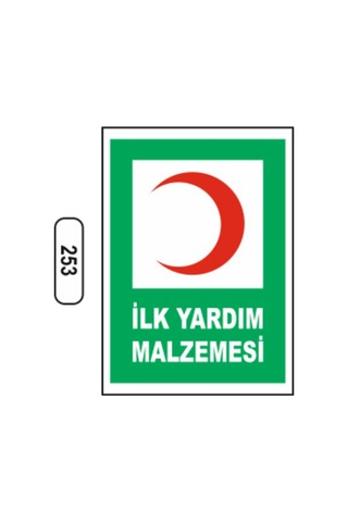 Ilk Yardım Malzemesi Uyarı İkaz Levhası Ilk Yardım Malzemesi Uyarı İkaz Levhası