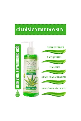 Aloe Vera Jel, Güneş Sonrası Bakım, Nemlendirici, Ferahlatıcı, Yatıştırıcı 200 Ml