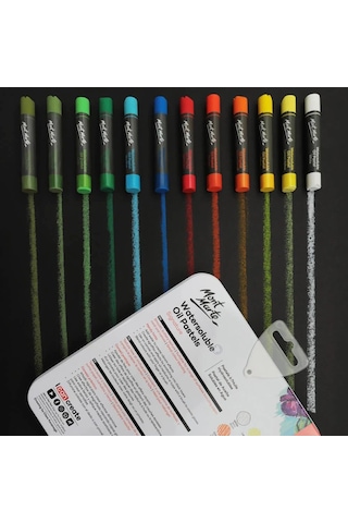 Yağlı Pastel Set - 24 Parça - Su İle Karıştırılabilir Yumuşak Yağlı Pastel - Yoğun Renkler, Yüksek Pigmentas Diğer