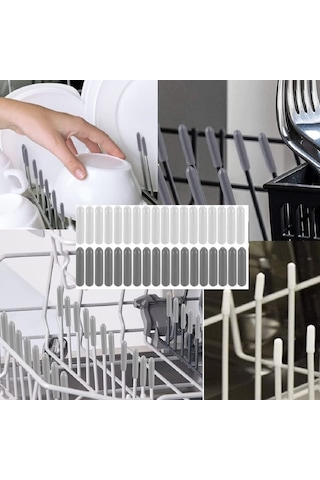 Bulaşık Makinesi Sepeti Aksesuarı Plastik Kapak Uçları 150 Adet Gri