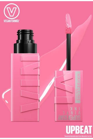 Maybelline New York Super Stay Vinyl Ink Uzun Süre Kalıcı Likit Parlak Ruj 155 Upbeat