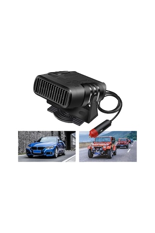 12v Siyah Araba Isıtıcısı Soğuk Ve Sıcak Rüzgar Buz Çözücü Ve Kar Buğu Giderici