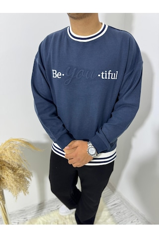 Highlander Be-you-tiful Nakışlı Selanık Kumaş Sweatshirt Beyaz