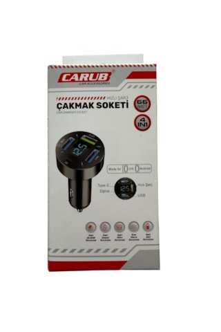 Araç İçi Dijital Çakmak Sarj Soketi Hızlı Sarj 66w 4 İn 1 Usb + Type C 5901848