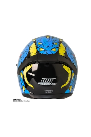 Motosiklet Kask Ece 22.r06 Güneş Vizörlü Full Face Motor Kaskı Kraken Çok Renkli