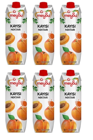 Meysu Kayısı Nektarı 1 Lt X 6 Adet