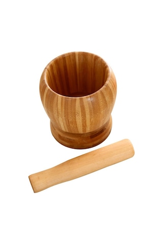 Monyee Büyük Boy Doğal Bambu Sarımsak Defteri - Evcil Pestle Ve Mortar Seti, Sağlıklı Zarf Sökme Aracı, Çok Amaçlı Ev Aletleri Bambu