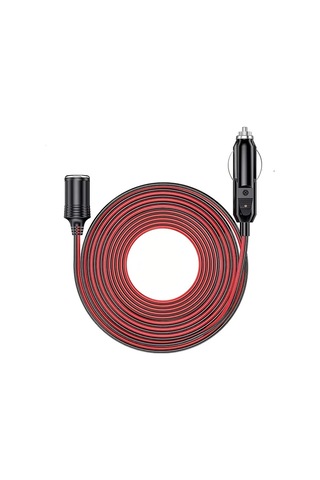 Boatshop1 1 Adet Sigara Çakmak Fişi 457 Metre Uzunluğunda 15a Sigortalı Ağır Hizmet Araba Çakmak Kablosu 12v 24v Universal Usb Konnektör Lastik Şişirici Temizleyici Adaptör Uyumlu