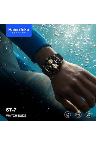 Haino Teko Germany St-7 Watch Buds Kulaklıklı Akıllı Saat Bluetooth Arama, Suya Dayanıklı Smart Watch Android & İos Uyumlu 1.22"