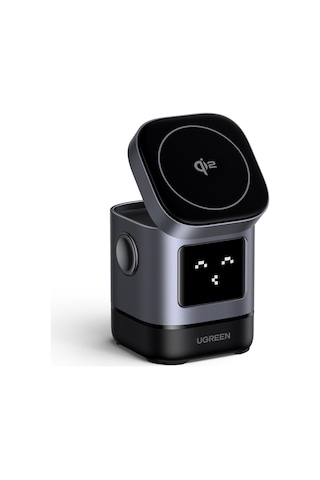 Ugreen Uno Qi2 15w 2-in-1 Katlanabilir Kablosuz Şarj Standı İphone & Airpods Uyumlu , 45775