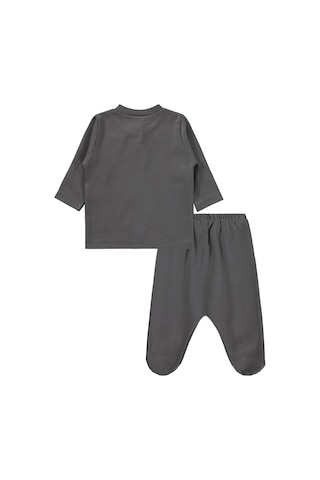 Civil Baby Düz 1-6 Ay Pijama Takımı - Gri Füme