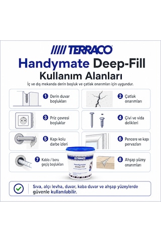 Terraco Handymate Derin Boşluk Ve Çatlak Tamir Dolgu Macunu - 1 L