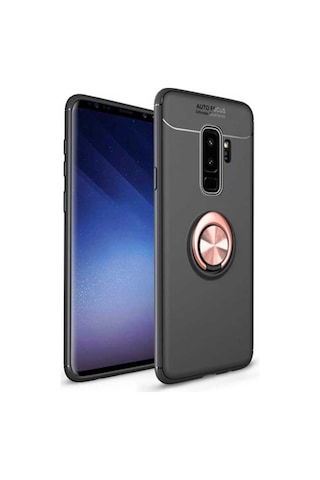 Samsung Uyumlu Galaxy S9 Plus Kılıf Yüzüklü Magnetli Ravel Case