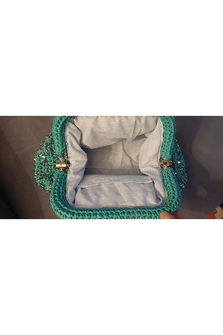 Buva Lolibag Kağıt İp El Çantası Mavi - Turkuaz