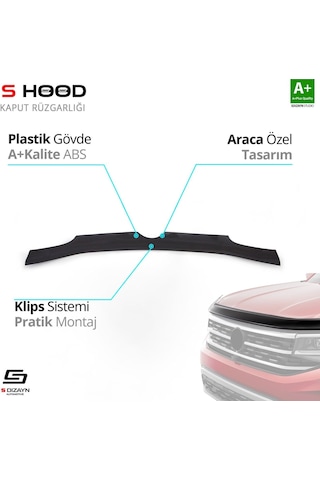 S-dizayn Mercedes Sprinter Abs Plastik Kaput Rüzgarlığı 2000-2006 A+kalite