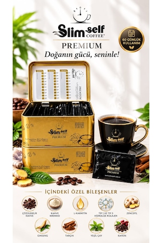 Slimself R.fitdetox Premium Form Kahvesi 60 Günlük Kullanım İkili Kutu Hazır