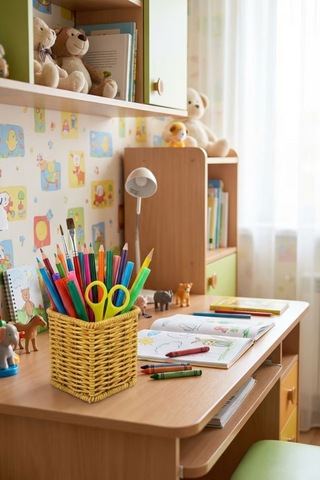 Plentiful Kare Hasır Dokulu Plastik Rattan Kaşıklık & Çatallık Askılı Kendiliğinden Tutmalı Çok Amaç Sarı