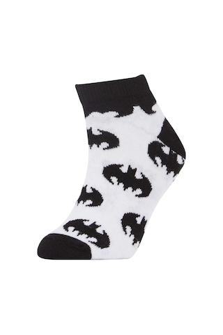 Defacto Erkek Çocuk Batman Pamuklu 3'lü Patik Çorap V6649A6NSKR1 Çok Renkli