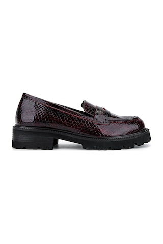 Tamer Tanca Kadın Hakiki Deri Bordo Loafer Ayakkabı 922 26102202 Bn Ayk Sk25-26 Bordo Bm Bordo