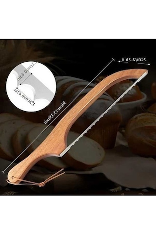 Trendooze Kahve Rengi Profesyonel Ev Bıçağı Ayarlanabilir Ekmek Bıçağı Kahverengi Kahverengi