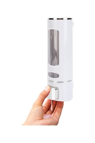 Mainshop 1 Adet 400 Ml Şampuan Kutusu Losyon Duş Jeli Kabı, Banyo Ve Mutfak İçin Manuel Duş Dispenseri M-52 Beyaz