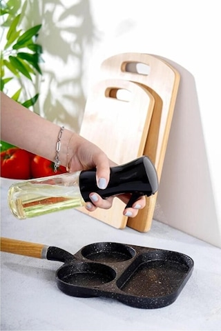 2 Li Yağdanlık Sprey Air Fryer Cam Yağlık Mist Püskürtücü 225 Ml Şeffaf