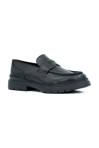 Tuna Hakiki Antik Deri Eva Taban Loafer Model Erkek Ayakkabı - 4460 Siyah