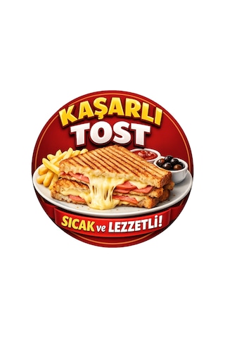 Mayeka Kaşarlı Tost Temalı Büfeler Cafeler Tostçular İçin Ahşap Duvar Kapı Dekoratif Süs Tablo 2