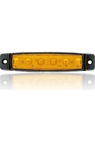 12v 6 Led Turuncu Parmak Lamba Su Geçirmez İnce Dizayn Side Marker